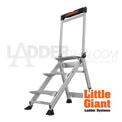 LG11903 บันไดอลูมิเนียม JUMBO STEP 3 ขั้น พร้อมด้ามจับ รุ่น 11903 LITTLE GIANT